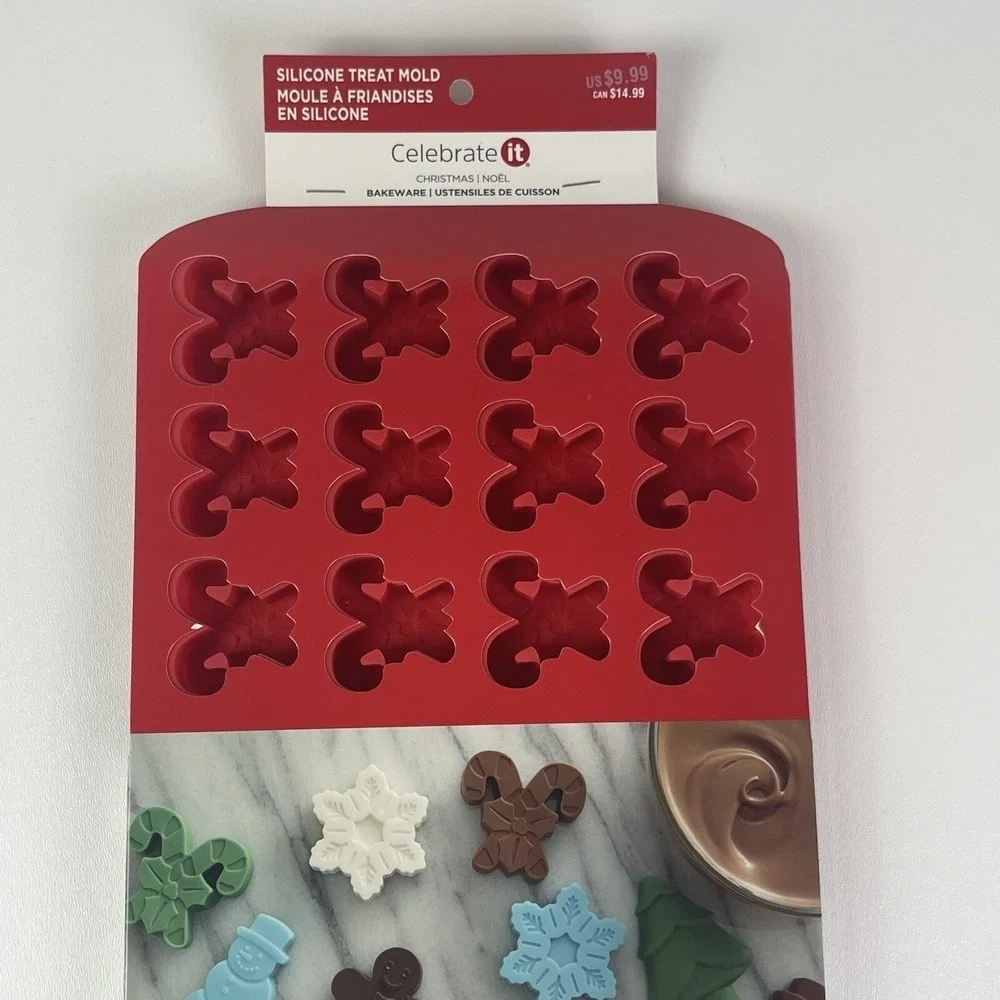 Candy Canes Silicone Treat Mold 24 Cavities Celebrate It Christmas Bakeware